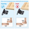 goldenwarm 10 Pairs(20Units) Black Cabinet Door Hinges Full Overlay Cabinet