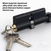 IUSOT 70mm Black European Cylinder Lock, High Security Brass Core,