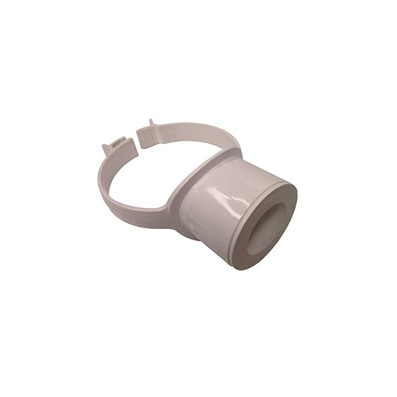 Floplast Soil Pipe White Strap Boss with 43mm Solvent Boss