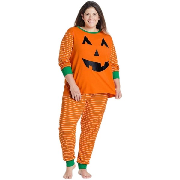 Target Women's Plus Size Halloween Pumpkin Matching Family Pajama Set