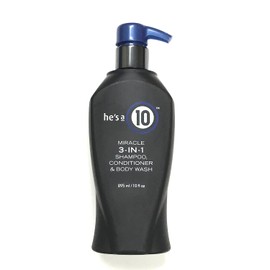 It's a 10 Haircare He's A Miracle 3-in-1 Shampoo, Conditioner and Body Wash, 10 fl Ounces