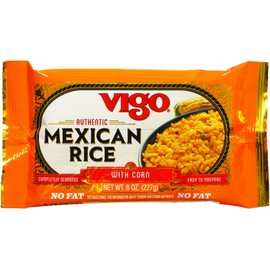 Vigo Authentic Mexican Rice with Corn, No Fat, 8oz (Mexican, 8 Ounce (Pack of 1))