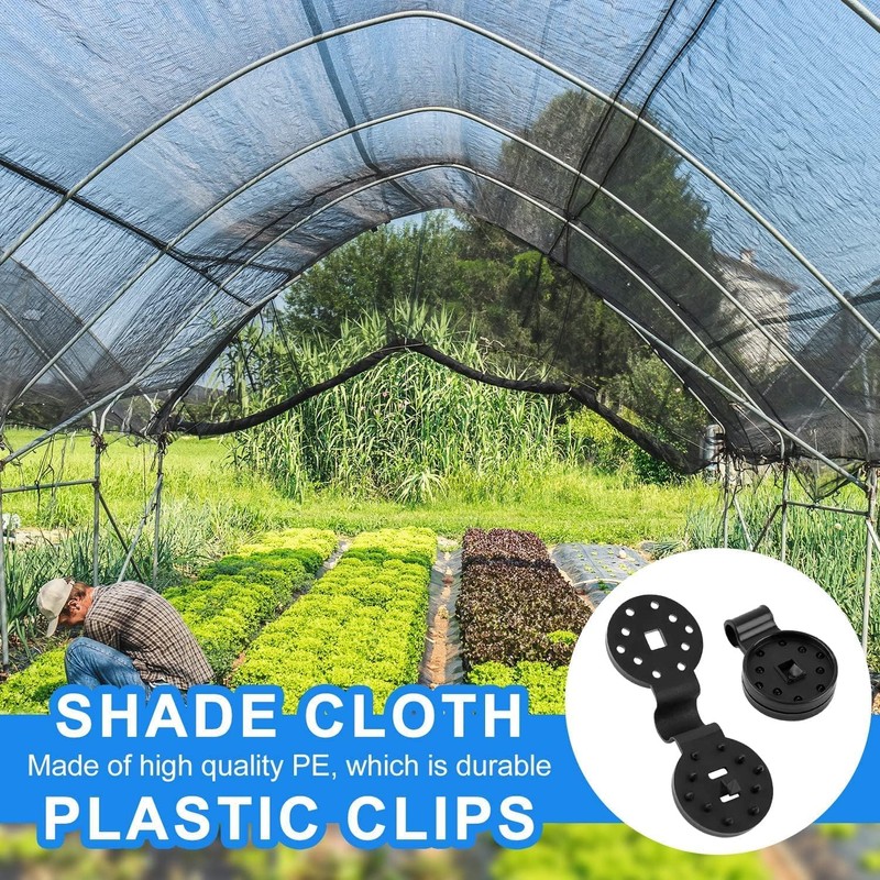 Aewerpec 40 Pcs Shade Cloth Plastic Clips, Heavy Duty Lock