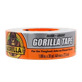Gorilla Tape Double Thick Weather Resistant Duct Tape 1 Pack Silver 60 Yards