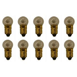 CEC Industries #27 Bulbs, 4.9 V, 1.47 W, E10 Base, G-4.5 shape (Box of 10)