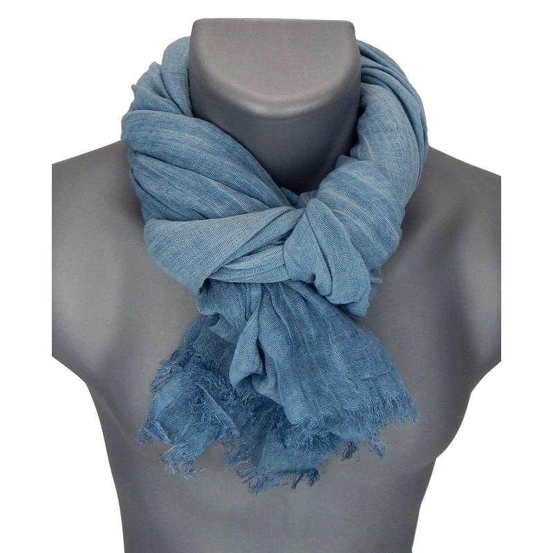 Ella Jonte Wide Men's Scarf in 3 Colours Blue Beige