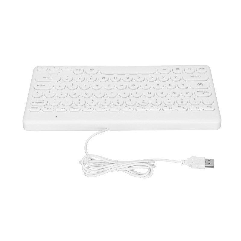 USB Keyboard Wired 78 Keys Ergonomic Design Power Saving Round