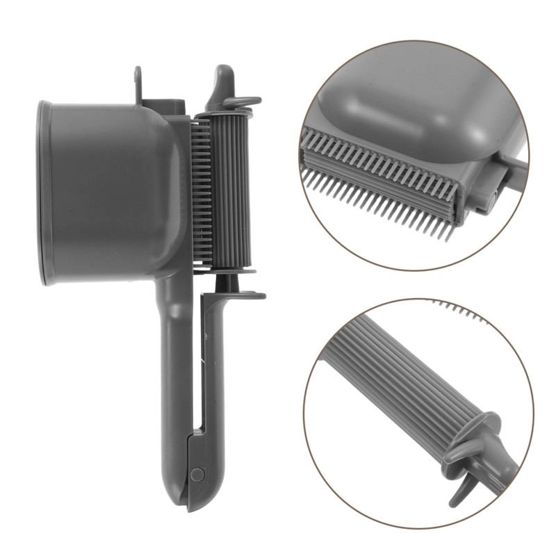 FOMIYES Semi Automatic Hair Dye Comb with Roller Teeth Light