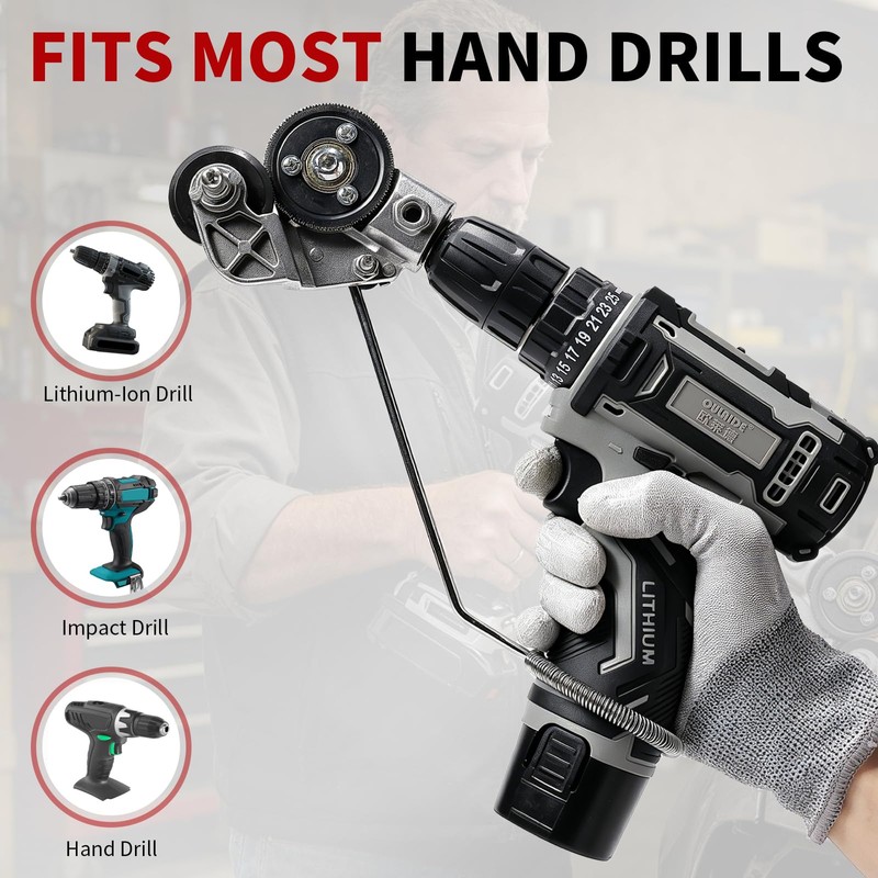 Metal Nibbler Drill Attachment, Heavy Duty Sheet Metal Cutter with