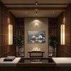 CGXLB Zen Stone Wall Art Candles & Orchid Painting Serene