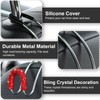 Soleebee 2 Pack Bling Car Headrest Hooks Crystal Rhinestones Universal