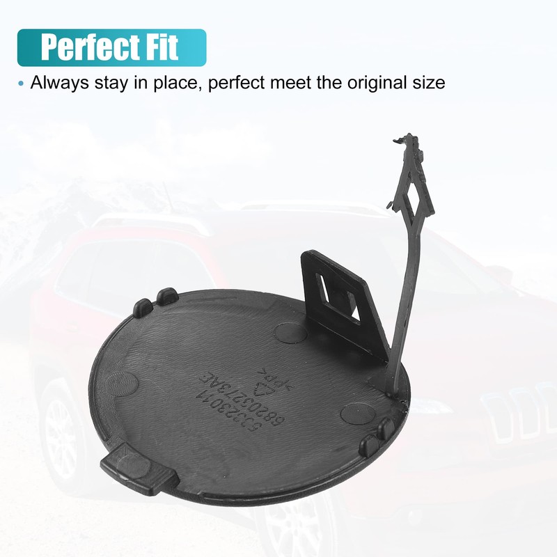 QUARKZMAN Front Bumper Tow Hook Cover for Jeep Cherokee 2014-2018