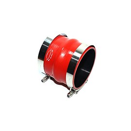 TMKOOL Combo 4-Ply Reinforced High Temperature 4" ID Straight Hump Coupler Silicone Hose + SS 304 T Bolt Clamp (4'' Red)