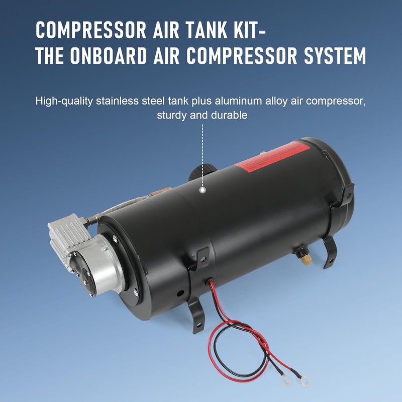 DC 12V MAX 150PSI Air Compressor Tank Pump with 3