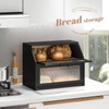 STDDRE Bread Box for Kitchen Countertop Bin Double Layer Bread