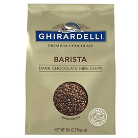 Ghirardelli Chocolate Company Dark Chocolate Barista Mini Chips 10,000 per lb, 5lb. Bag (Pack of 1)