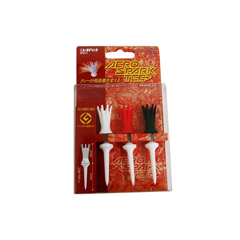 ダイヤ(DAIYA) ゴルフティー エアロスパークティー 707 レギュラー カラー TE-707