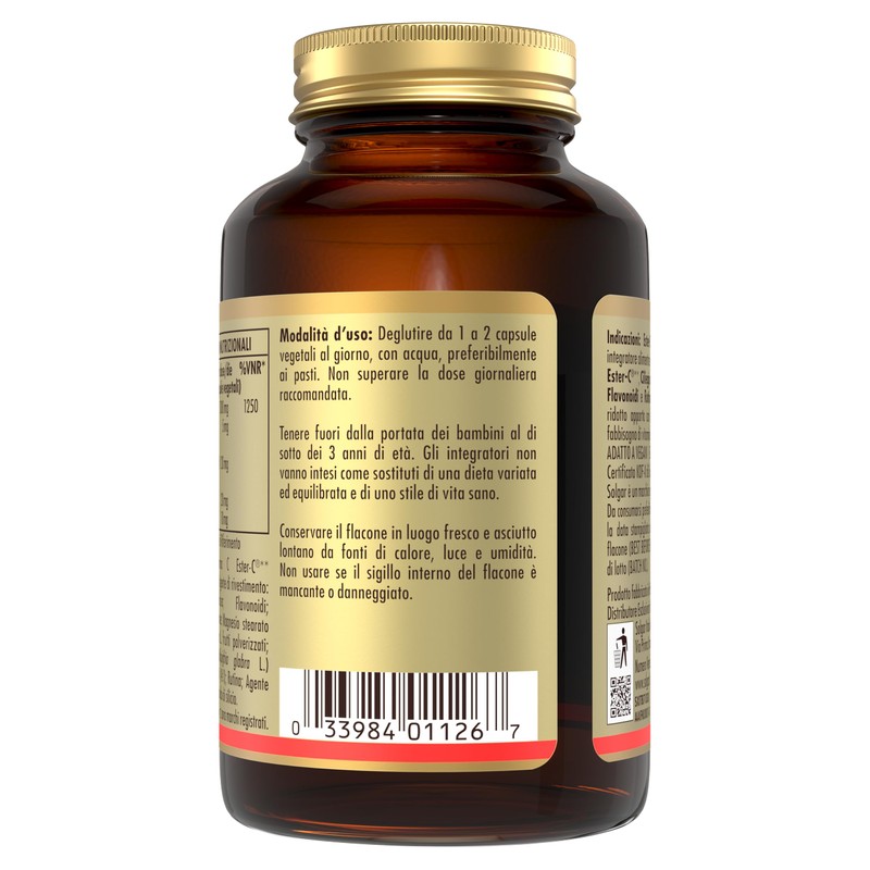 Solgar Ester-C® Plus 500, 100 Capsule Vegetali - Vitamina C