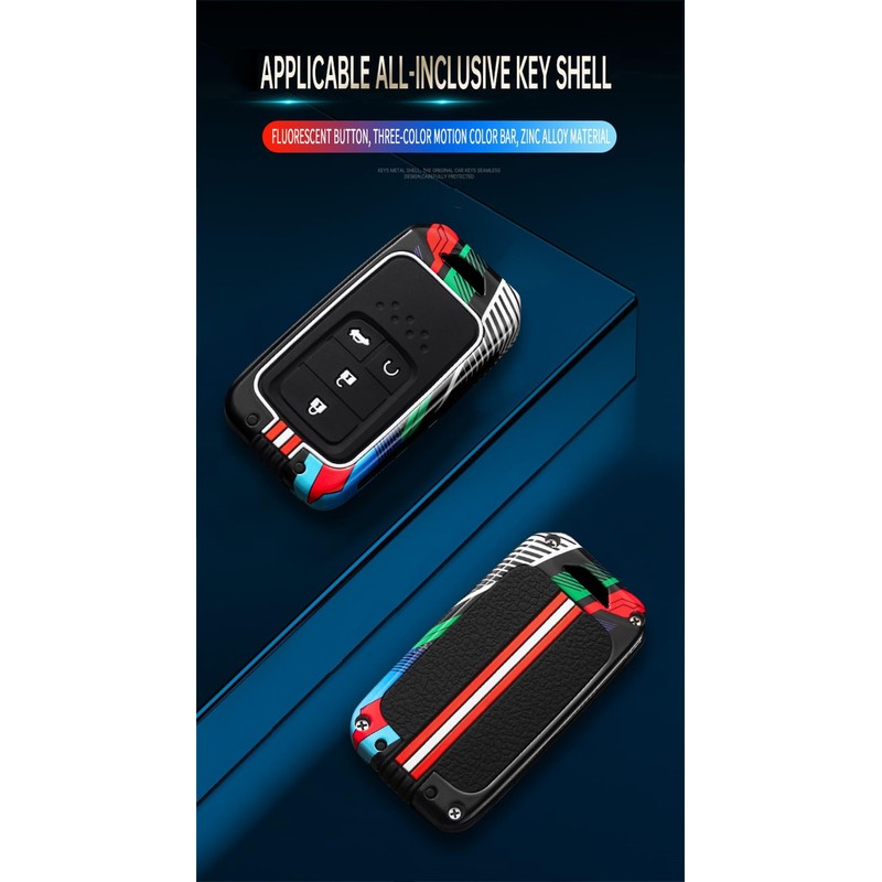 ontto 4-Button Key Housing Compatible with Honda Civic Accord Pilot
