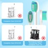 6 Pack Topkitfice Replacement Flossing Toothbrush Heads with Covers Compatible