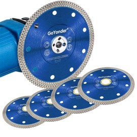 GoYonder 4.5” Diamond Tile Blade for Angle Grinder, Super Thin Diamond Saw Blade Grinder Blades for Wet Dry Cutting, Diamond Blade for Cutting Ceramic, Porcelain, Tiles, Granite, Marbles
