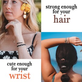 K’lani - Hair Tie Bracelets for Women - Dual-Use Bracelet and Hair Tie - Stylish Ponytail Hair Accessories - (Inspire) Set of 5 - (L)