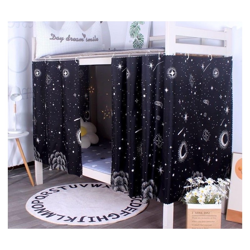 Navhao 2 Panels Dorm Bottom Bunk Privacy Bed Curtains Cloth