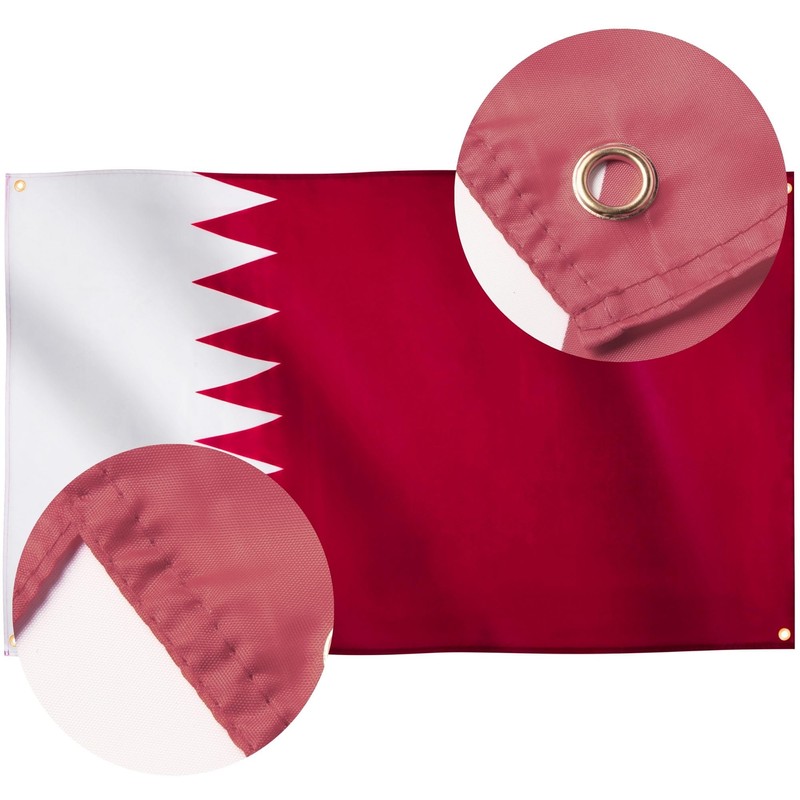 Runesol Qatar Flag, 91 x 152 cm, 4 Eyelets, One