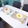 Hosoncovy 4 Pack Ginkgo Biloba Decorative Placemats Rectangle PVC Hollow