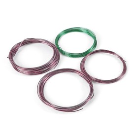 ZELARMAN Wire Bonsai Tree， 4 Rolls 64Ft Aluminum Bonsai Training Wire Set for Indoor 1.0MM,1.5MM,2.0MM