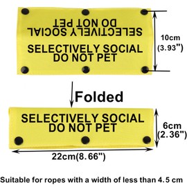 Funny Dog Leash Sleeve Selectively Social Do Not Pet Dog Leash Wrap Sleeve Pet Birthday Gift (Selectively Social-YE Sleeve)