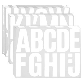 ZEYIYER 102PCS Large Letter Stickers, 4 Inch Vinyl Alphabet Stickers Self-Adhesive Poster Stick on Letters Decal for Bulletin Board Mailbox Scrapbooking Poster Craft DIY Decor (White)