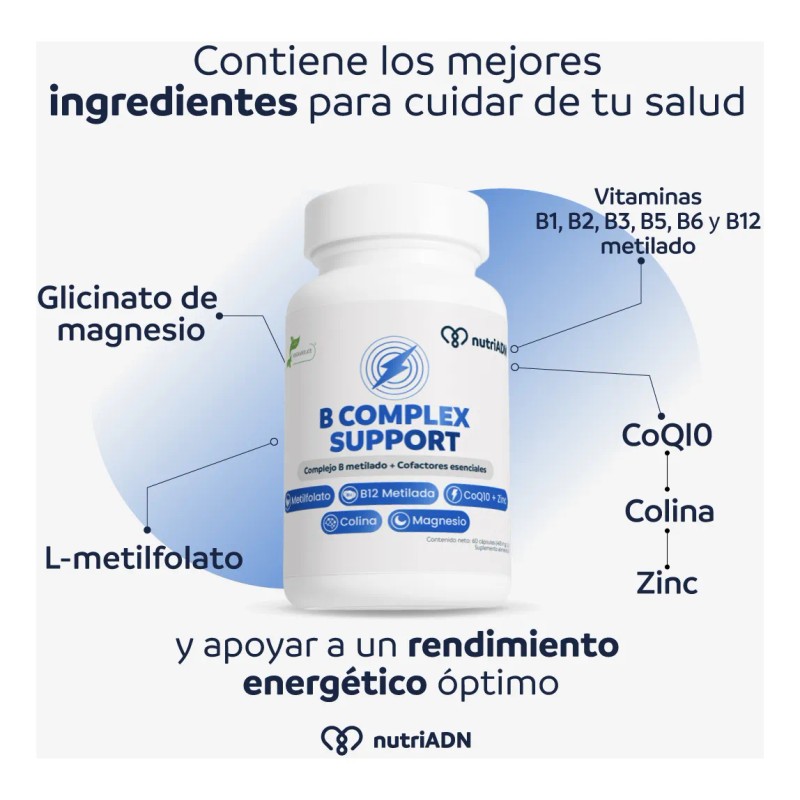 B Complex Support Metilado Con Coq10 100 Mg Colina 400