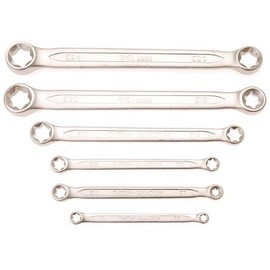 BGS 2268 | Double Ring Spanner Set with E-Type Ring Heads | E6 x E8 - E20 x E24 | 6 pcs.