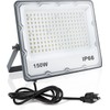 Indmird 150W LED Flood Lights Plug in, Outdoor Security Lights