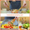 Pakkawood Spurtle Set, Wooden Kitchen Utensils Set of 2, Wooden