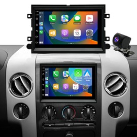 Car Radio For Ford F150 F-150 2004-2008, F250 /F350 2006-2016, E150/E250/E350 2009-2014,Shelby GT500 2007-2009, Fusion Edge Expedition Explorer Taurus Touch Screen Stereo, Wireless Carplay Back Camera