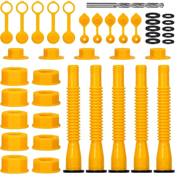 SHALL Gas Can Spout Replacement Kit, Nozzle Fit Yellow