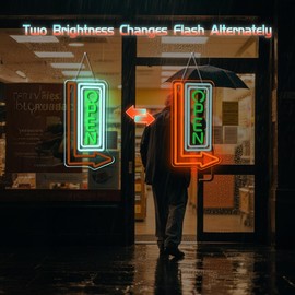 VYXIN Flashing Open Neon Light Sign,Open Neon Sign,Led Signs Suitable For Decorating Places Such As Stores,Cafes,Flower Shops,Restaurants,Commercial Premises