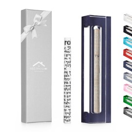 A&S Mezuzot Mezuzah Case For Door in Acrylic-Lucite Design Waterproof, Non- Kosher Scroll Included, Modern Home Decor And Protection (Navy, 6 Inches)