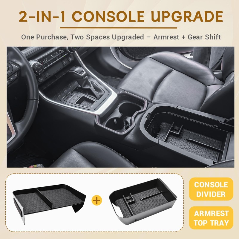 Center Console Organizer Tray Compatible with Toyota RAV4 2025 2024