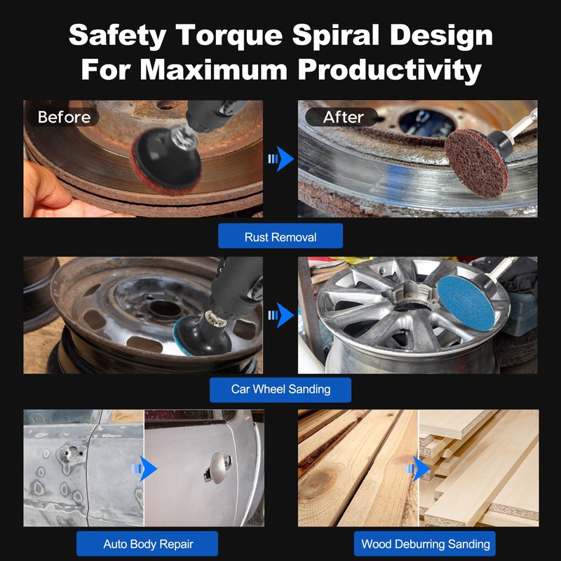 136 PCS 2 Inch Die Grinder Sanding Discs Bits Accessories,