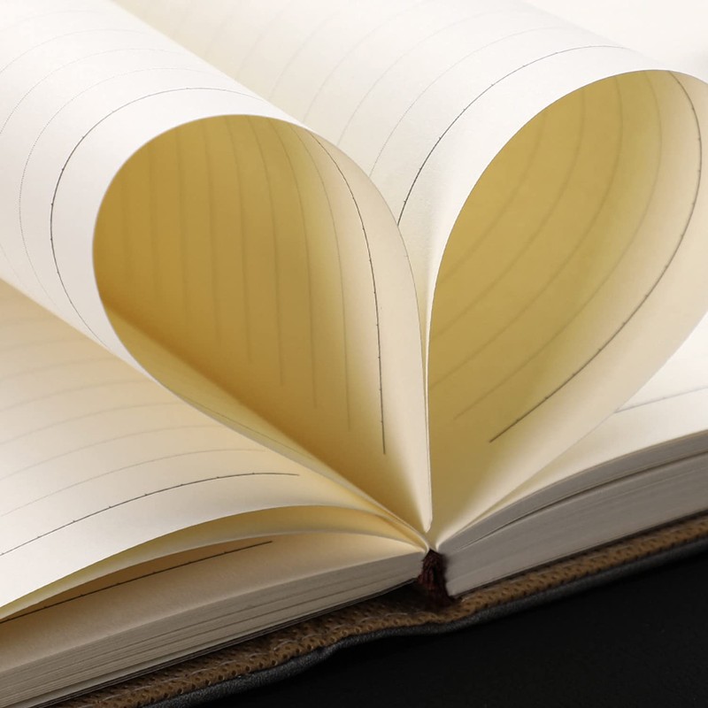 YEZIDE A5 Notebook with Pen 200 Lined Pages Thick Classic