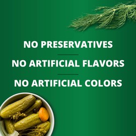 Pickerfresh Kosher Petite Dills - Garlic, Dill & Red Pepper Cornichons - Simple Ingredients - Non-GMO, No Artificial Color & No Preservatives - 16 oz (3 Pack)