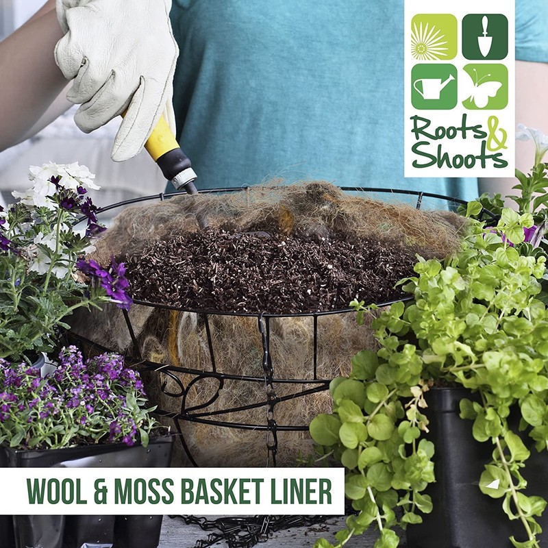 VFM - Flower Basket Liner 150G Wool and Moss Natural