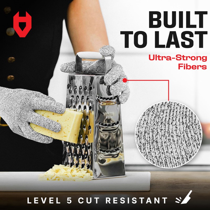 NoCry Cut Resistant Gloves with Secure-Grip Microdots and Level 5