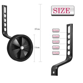 Stabilisers for Childs Bike, 2 Pack Training Wheels for Kids Bike Stabilisers for Kids Bike 12 14 16 18 20 Inch Single Speed Bike, Kids Stabilisers for Bikes, Heavy Duty Kids Bicycle Stabilisers