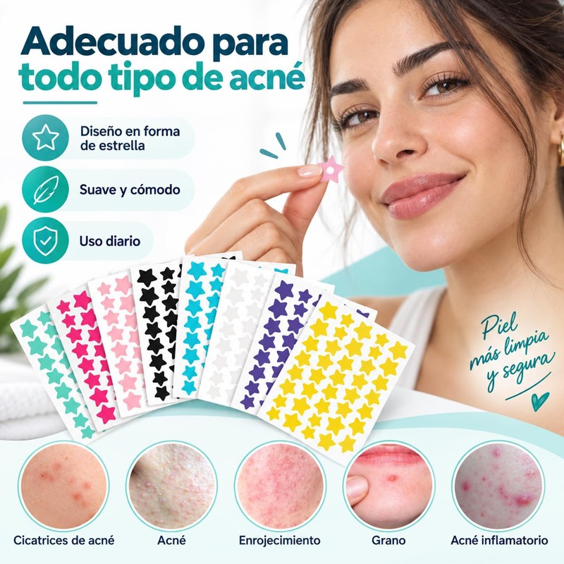 Parches para Acne, 320 Pcs Parches para Granos Estrella de