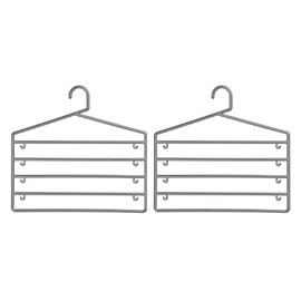 Premier Housewares Plastic Trouser Organiser - Grey, Set of 2