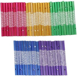Operitacx Wind Chime Tubes Crafts 8 cm Colourful Aluminium Tubes Random Colour Random Style Wind Chime Metal Tubes 100 Pieces Tubes DIY Wind Chime Tube Wind Chime Accessories Craft Material
